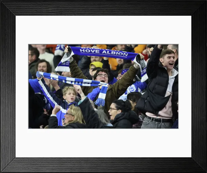 Framed Print : Brighton and Hove Albion v AS Roma Europa League - Round of 16, leg 2 of 2 14MAR24