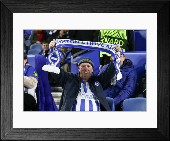 Framed Print : Brighton and Hove Albion v AS Roma Europa League - Round of 16, leg 2 of 2 14MAR24