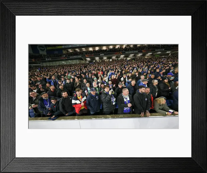 Framed Print : Brighton and Hove Albion v AS Roma Europa League - Round of 16, leg 2 of 2 14MAR24