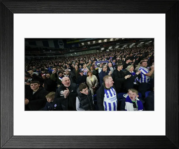 Framed Print : Brighton and Hove Albion v AS Roma Europa League - Round of 16, leg 2 of 2 14MAR24