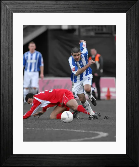 Framed Print : Alex Frutos in action against Stafford Rangers Framed Print : Alex Frutos in action against Stafford Rangers