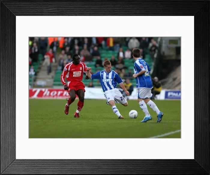 Framed Print : Sam Rents in action against Stafford Rangers Framed Print : Sam Rents in action against Stafford Rangers