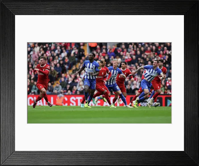 Framed Print : Liverpool v Brighton and Hove Albion Premier League 31MAR24