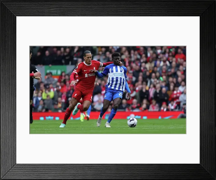 Framed Print : Liverpool v Brighton and Hove Albion Premier League 31MAR24