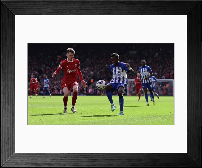 Framed Print : Liverpool v Brighton and Hove Albion Premier League 31MAR24