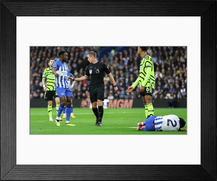 Framed Print : Brighton and Hove Albion v Arsenal Premier League 06APR24 Framed Print : Brighton and Hove Albion v Arsenal Premier League 06APR24