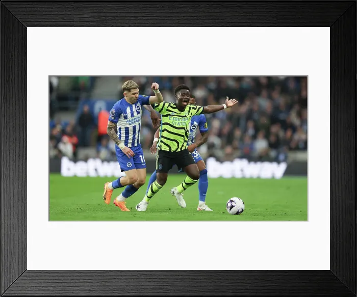 Framed Print : Brighton and Hove Albion v Arsenal Premier League 06APR24 Framed Print : Brighton and Hove Albion v Arsenal Premier League 06APR24