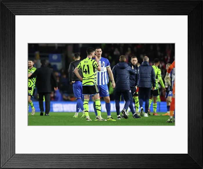Framed Print : Brighton and Hove Albion v Arsenal Premier League 06APR24 Framed Print : Brighton and Hove Albion v Arsenal Premier League 06APR24