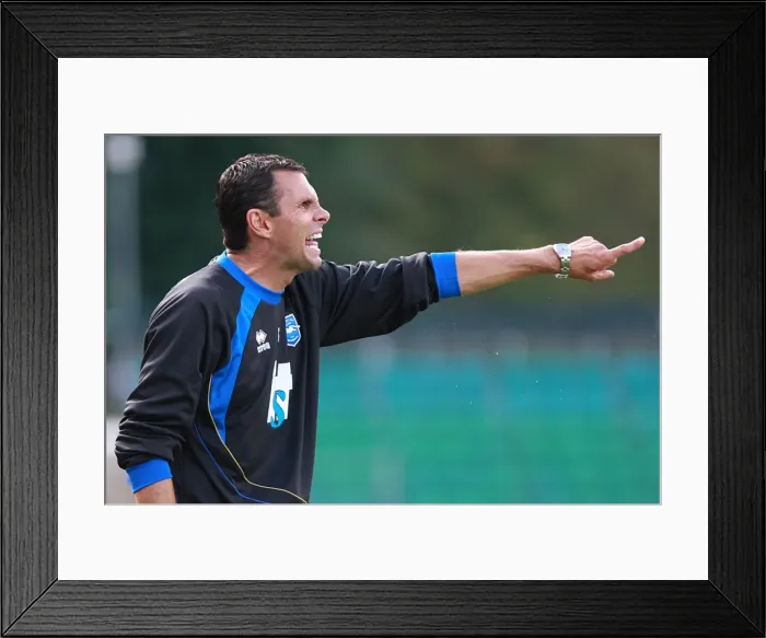Framed Print : Gus Poyet: Brighton and Hove Albion's Determined Manager Framed Print : Gus Poyet: Brighton and Hove Albion's Determined Manager