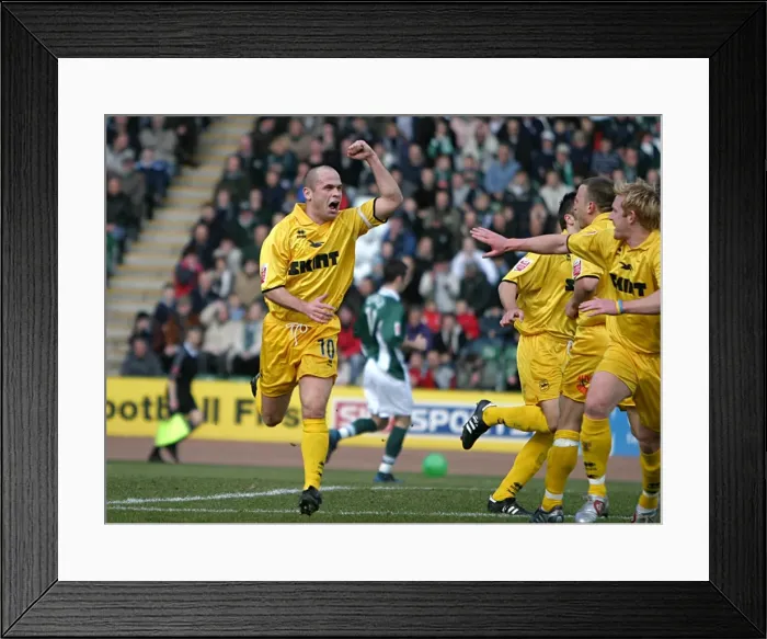 Framed Print : Charlie Oatway's Euphoric Moment: The Unforgettable Goal Against Plymouth Argyle (2004 / 05) Framed Print : Charlie Oatway's Euphoric Moment: The Unforgettable Goal Against Plymouth Argyle (2004 / 05)