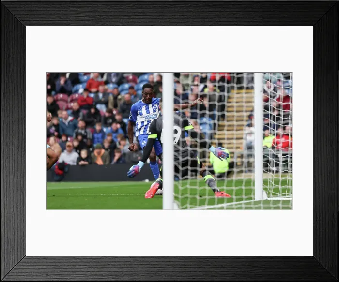 Framed Print : Burnley v Brighton and Hove Albion Premier League 13APR24