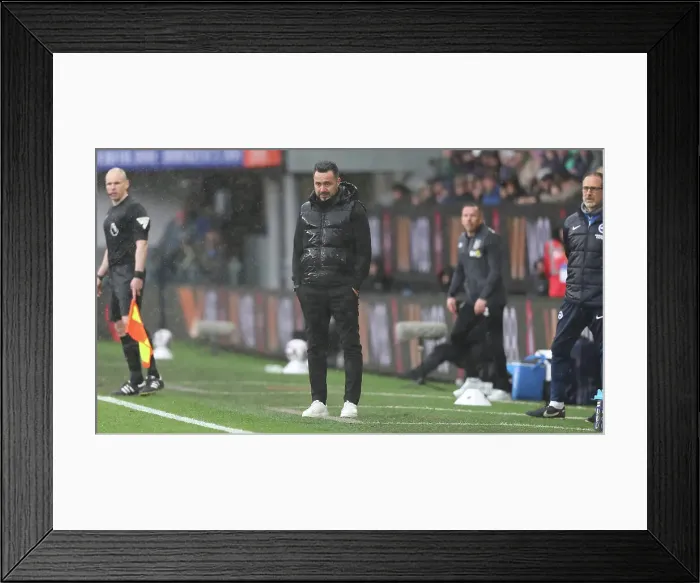 Framed Print : Burnley v Brighton and Hove Albion Premier League 13APR24