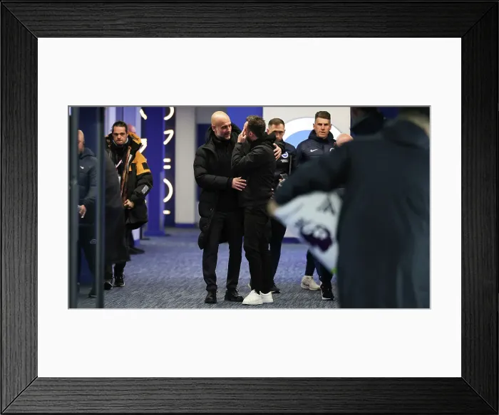 Framed Print : Brighton and Hove Albion v Manchester City Premier League 25APR24 Framed Print : Brighton and Hove Albion v Manchester City Premier League 25APR24