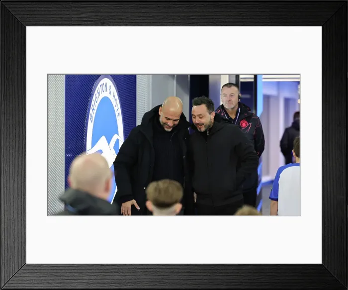 Framed Print : Brighton and Hove Albion v Manchester City Premier League 25APR24 Framed Print : Brighton and Hove Albion v Manchester City Premier League 25APR24