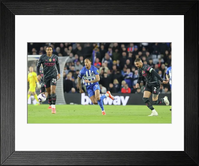 Framed Print : Brighton and Hove Albion v Manchester City Premier League 25APR24