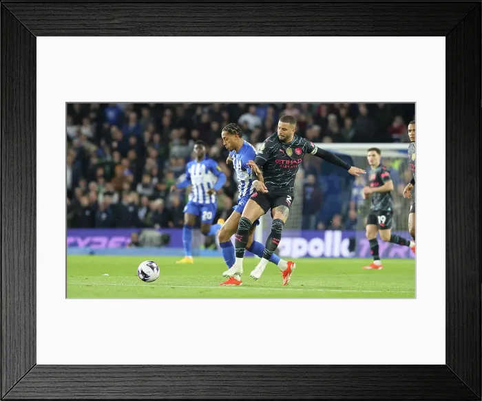 Framed Print : Brighton and Hove Albion v Manchester City Premier League 25APR24