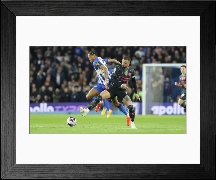 Framed Print : Brighton and Hove Albion v Manchester City Premier League 25APR24