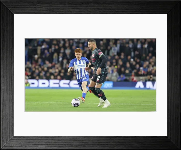 Framed Print : Brighton and Hove Albion v Manchester City Premier League 25APR24