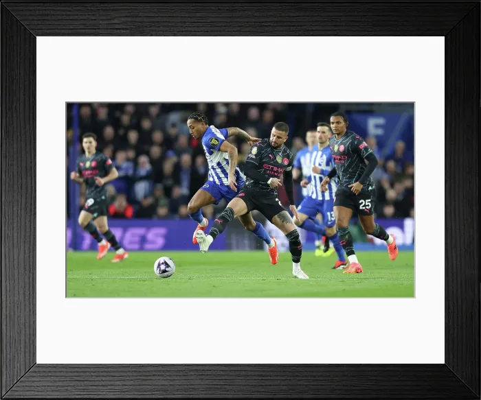 Framed Print : Brighton and Hove Albion v Manchester City Premier League 25APR24