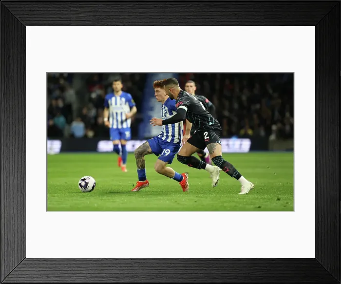 Framed Print : Brighton and Hove Albion v Manchester City Premier League 25APR24