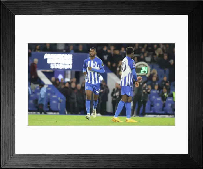 Framed Print : Brighton and Hove Albion v Manchester City Premier League 25APR24