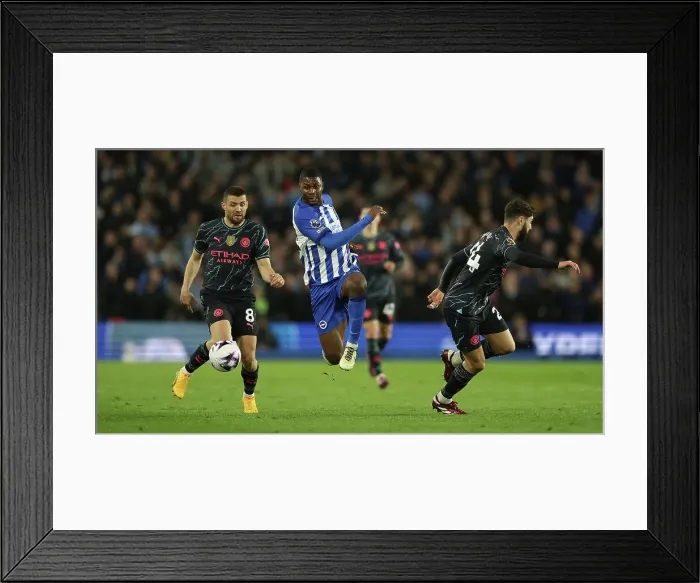 Framed Print : Brighton and Hove Albion v Manchester City Premier League 25APR24