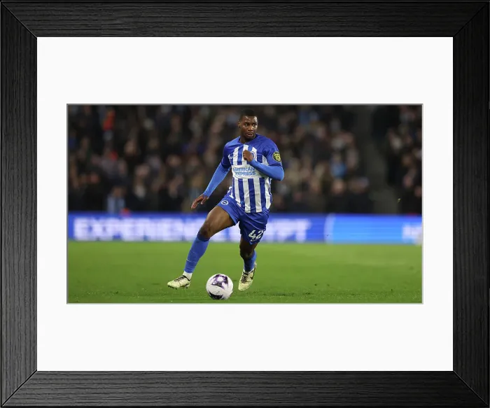 Framed Print : Brighton and Hove Albion v Manchester City Premier League 25APR24