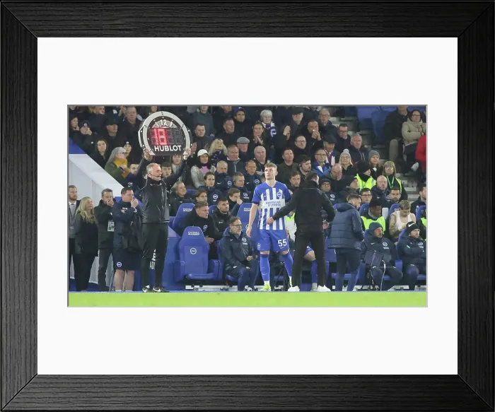 Framed Print : Brighton and Hove Albion v Manchester City Premier League 25APR24