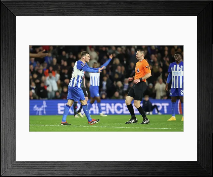 Framed Print : Brighton and Hove Albion v Manchester City Premier League 25APR24