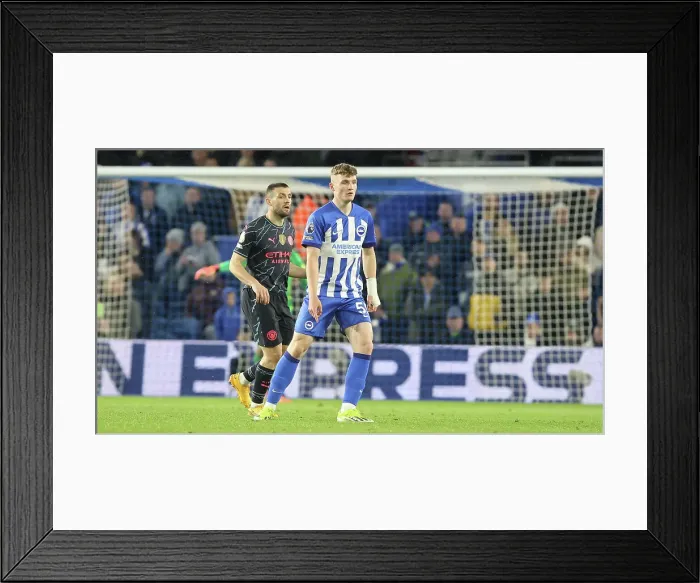 Framed Print : Brighton and Hove Albion v Manchester City Premier League 25APR24