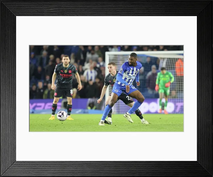 Framed Print : Brighton and Hove Albion v Manchester City Premier League 25APR24