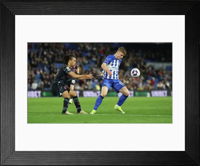 Framed Print : Brighton and Hove Albion v Manchester City Premier League 25APR24