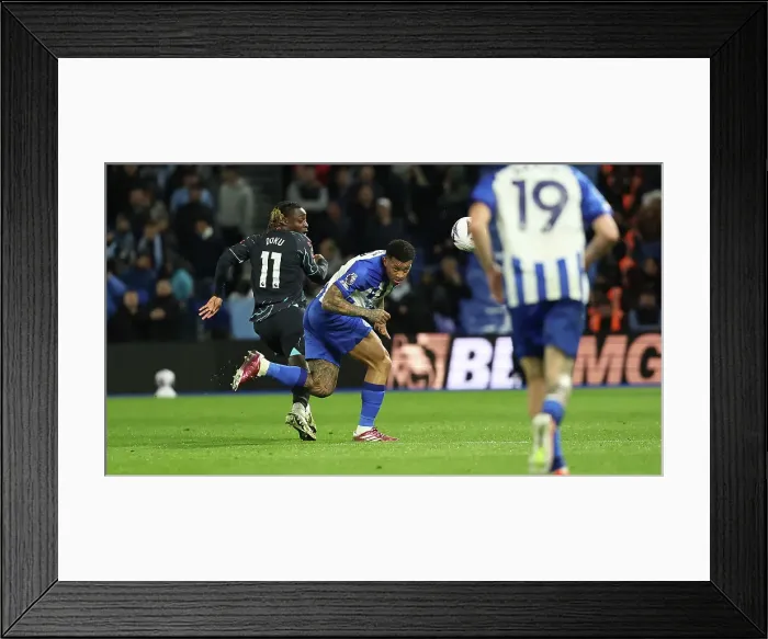Framed Print : Brighton and Hove Albion v Manchester City Premier League 25APR24 Framed Print : Brighton and Hove Albion v Manchester City Premier League 25APR24