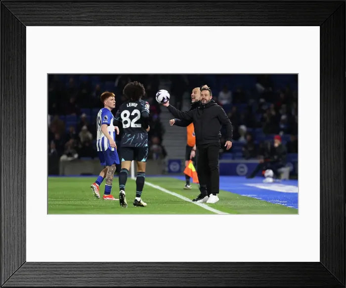 Framed Print : Brighton and Hove Albion v Manchester City Premier League 25APR24 Framed Print : Brighton and Hove Albion v Manchester City Premier League 25APR24