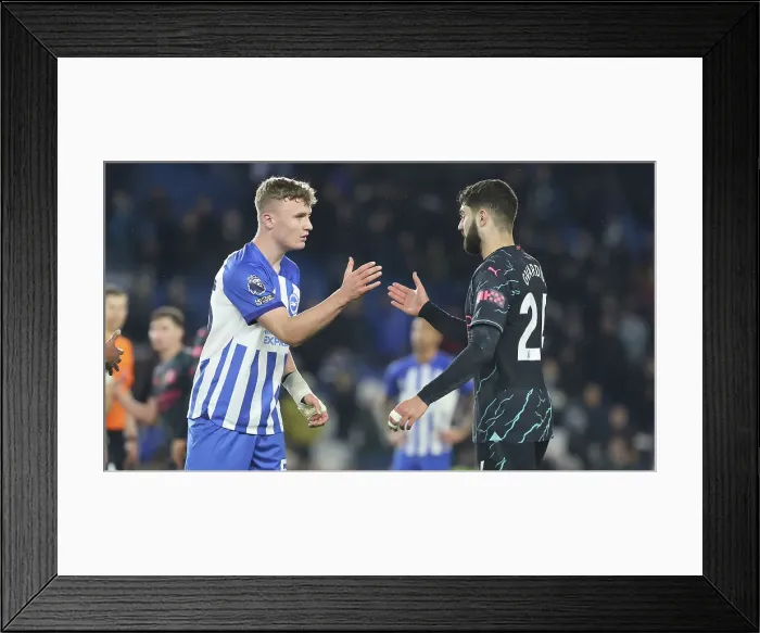 Framed Print : Brighton and Hove Albion v Manchester City Premier League 25APR24 Framed Print : Brighton and Hove Albion v Manchester City Premier League 25APR24