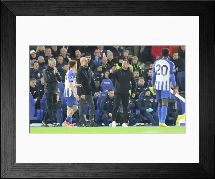 Framed Print : Brighton and Hove Albion v Manchester City Premier League 25APR24 Framed Print : Brighton and Hove Albion v Manchester City Premier League 25APR24