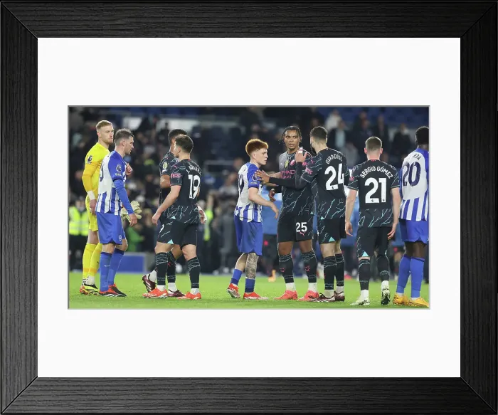 Framed Print : Brighton and Hove Albion v Manchester City Premier League 25APR24 Framed Print : Brighton and Hove Albion v Manchester City Premier League 25APR24