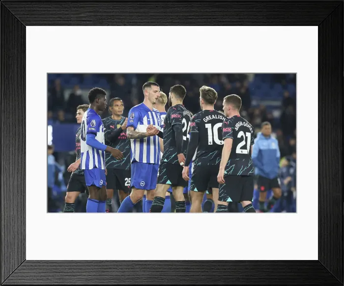 Framed Print : Brighton and Hove Albion v Manchester City Premier League 25APR24