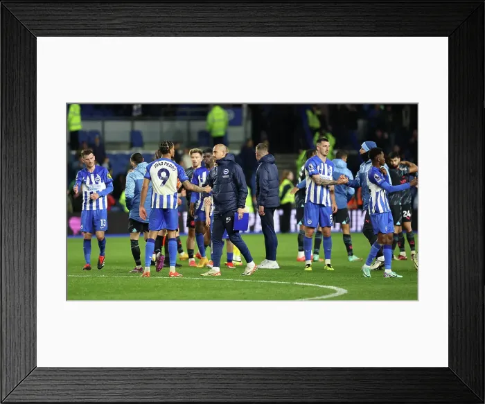 Framed Print : Brighton and Hove Albion v Manchester City Premier League 25APR24 Framed Print : Brighton and Hove Albion v Manchester City Premier League 25APR24