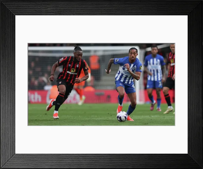 Framed Print : AFC Bournemouth v Brighton and Hove Albion Premier League 28APR24