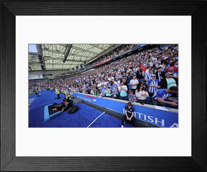 Framed Print : Brighton and Hove Albion v Manchester United Premier League 19MAY24
