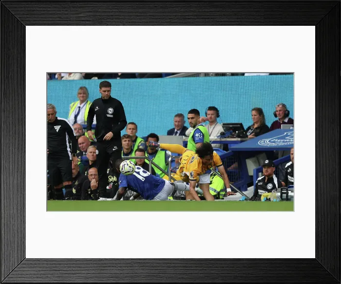 Framed Print : Everton v Brighton and Hove Albion Premier League 17AUG24