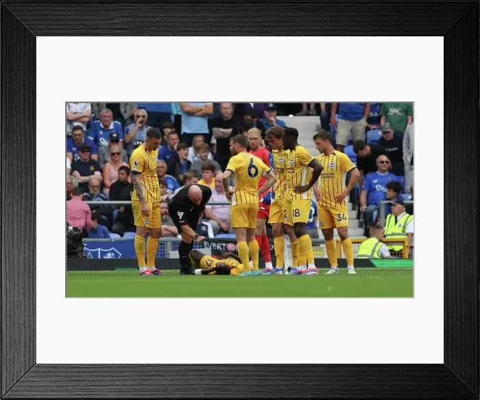 Framed Print : Everton v Brighton and Hove Albion Premier League 17AUG24