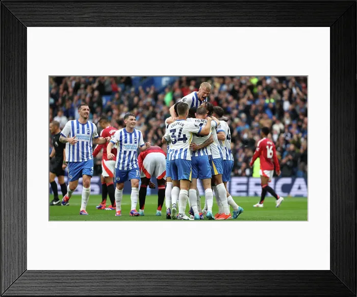 Framed Print : Brighton and Hove Albion v Manchester United Premier League 24AUG24
