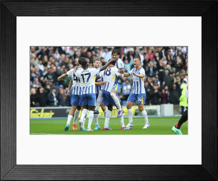 Framed Print : Brighton and Hove Albion v Manchester United Premier League 24AUG24