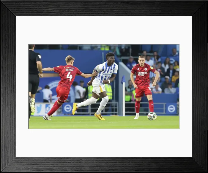Framed Print : Brighton and Hove Albion v Crawley Town Carabao Cup 27AUG24