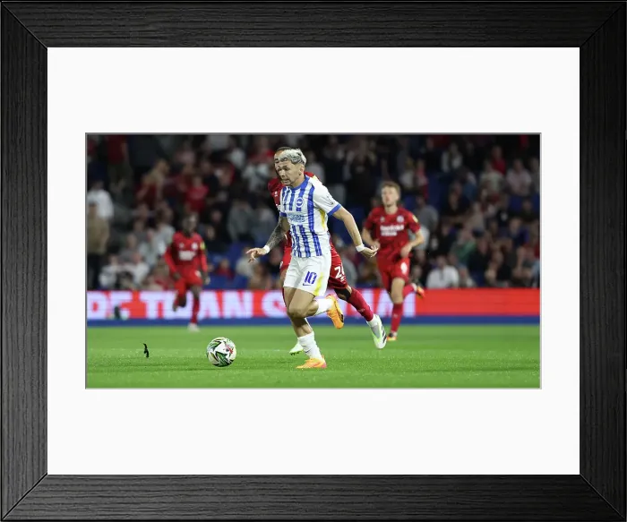 Framed Print : Brighton and Hove Albion v Crawley Town Carabao Cup 27AUG24