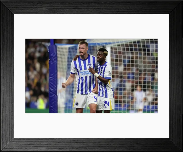 Framed Print : Brighton and Hove Albion v Crawley Town Carabao Cup 27AUG24
