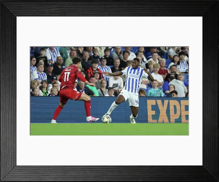 Framed Print : Brighton and Hove Albion v Crawley Town Carabao Cup 27AUG24