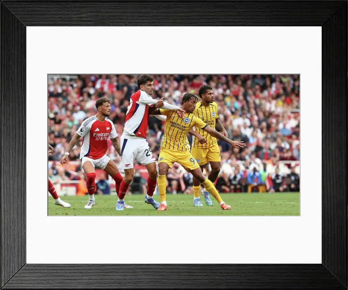 Framed Print : Arsenal v Brighton and Hove Albion Premier League 31AUG24 Framed Print : Arsenal v Brighton and Hove Albion Premier League 31AUG24